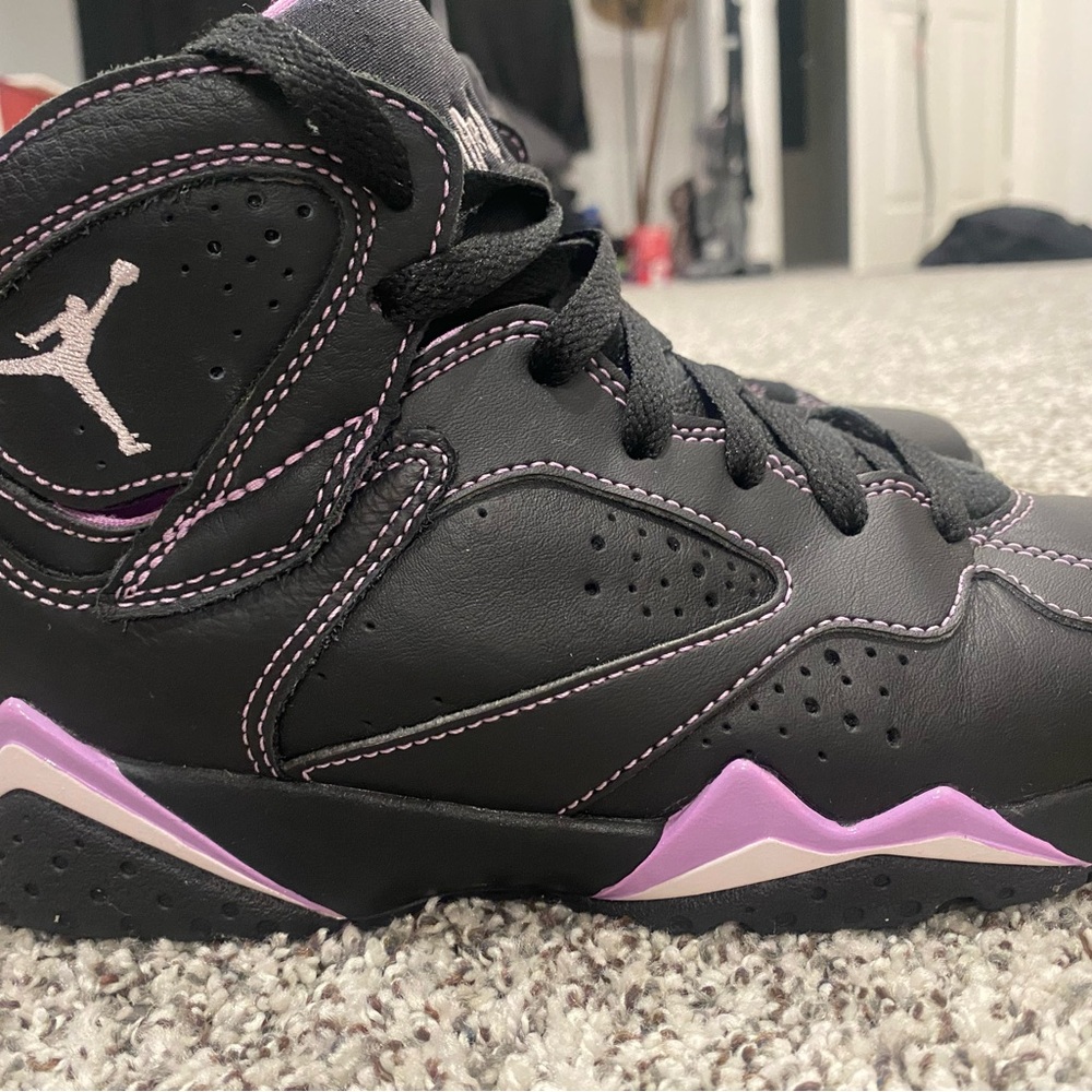Air Jordan Black and Purple Sneakers